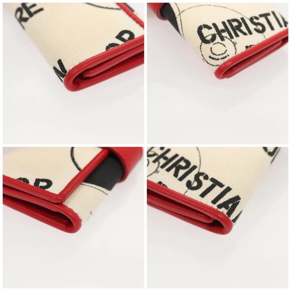 Christian Dior Hardcore Key Case Canvas White Red Auth - Picture 16 of 16
